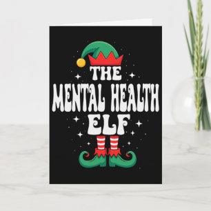 Der Mental Health Elf Lustige Weihnachten Matching Karte