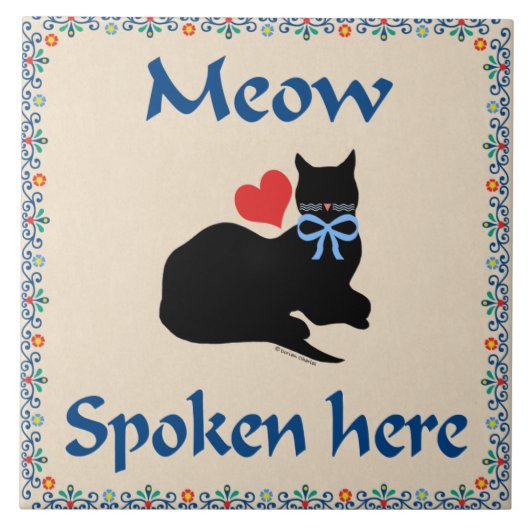 Der Meow, der hier gesprochen wird, decken mit Fliese (Vorderseite)