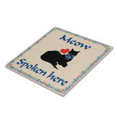 Der Meow, der hier gesprochen wird, decken mit Fliese (Seite)