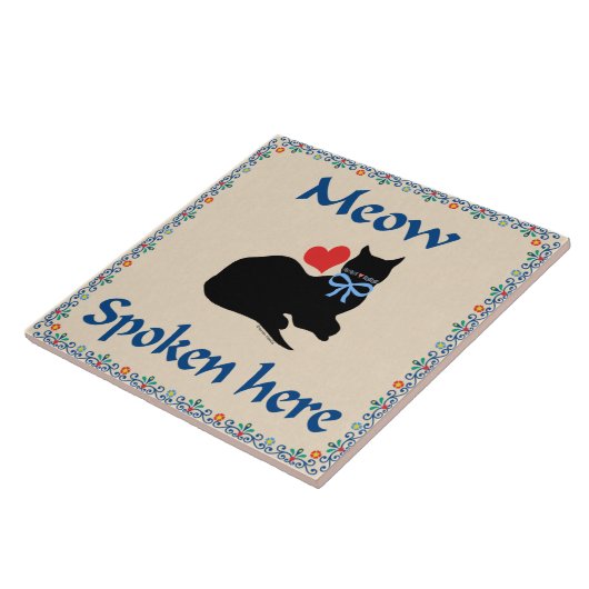 Der Meow, der hier gesprochen wird, decken mit Fliese (Seite)