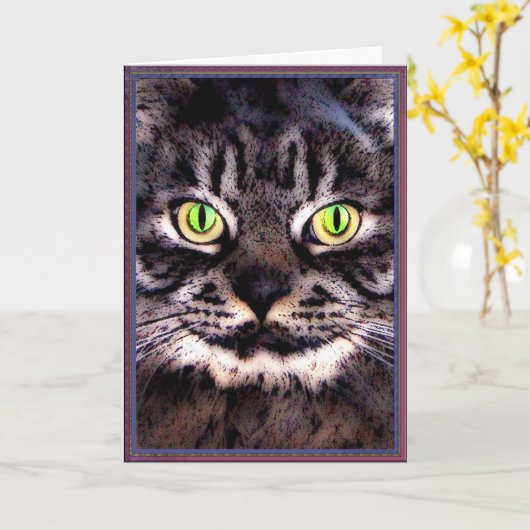 Der Meow der Katze Karte (Gelbe Blume)