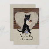Der Meow-Valentinsgruß-Karte der Katze Einladung (Vorne/Hinten)