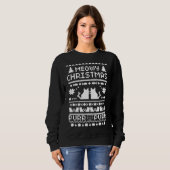 Der Meowy der Frauen Weihnachtshässliche Sweatshirt (Vorne ganz)