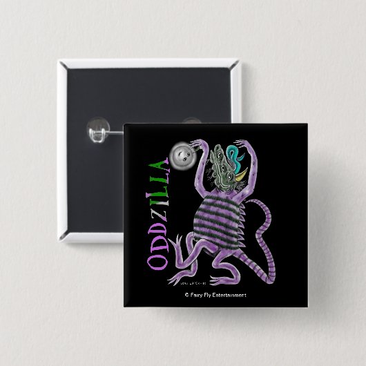 Der merkwürdige Schwanz von Oddzilla Button (Vorne & Hinten)