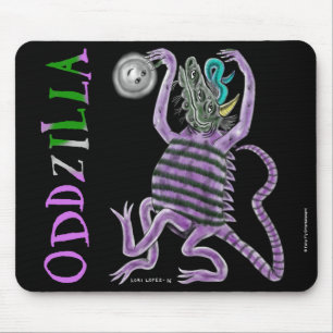 Der merkwürdige Schwanz von Oddzilla Mousepad