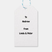 Der Merry Snowman über Weihnachts-Geschenketikette Geschenkanhänger (Rückseite)