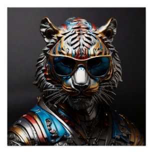 der metallische Tiger Poster