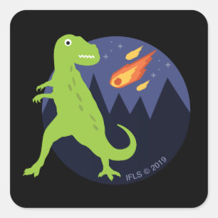 Der Meteorit der fest Quadratischer Aufkleber