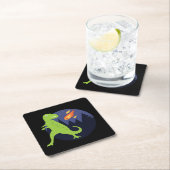 Der Meteorit der fest Rechteckiger Pappuntersetzer (Vor Ort)