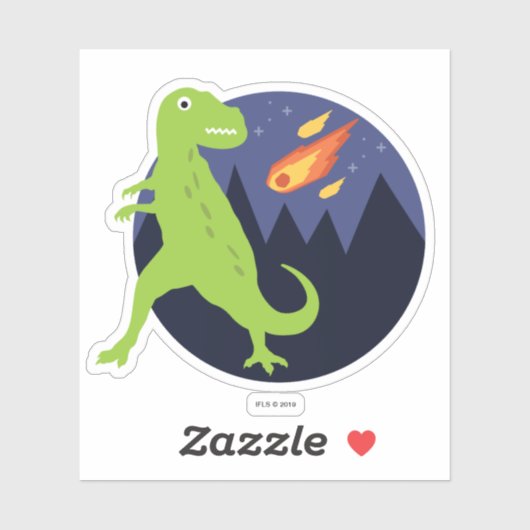 Der Meteorit, der steckte Aufkleber (Blatt)