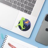 Der Meteorit, der steckte Aufkleber (Laptop mit iPhone)