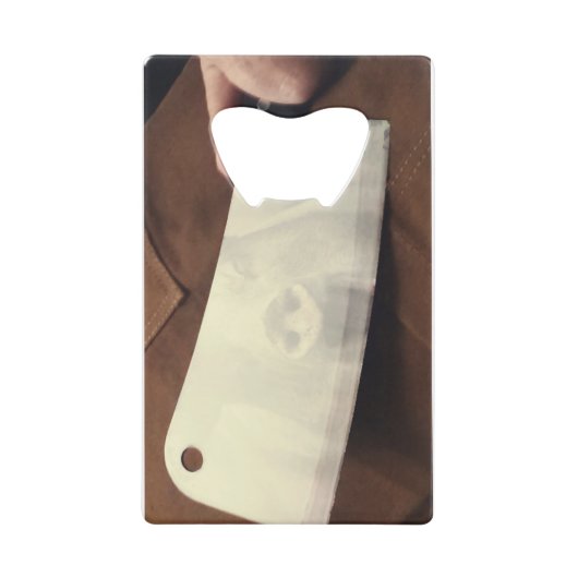 Der Metzger! Kreditkarten Flaschenöffner (Vorderseite)