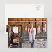 Der Metzger Postkarte (Vorne/Hinten)