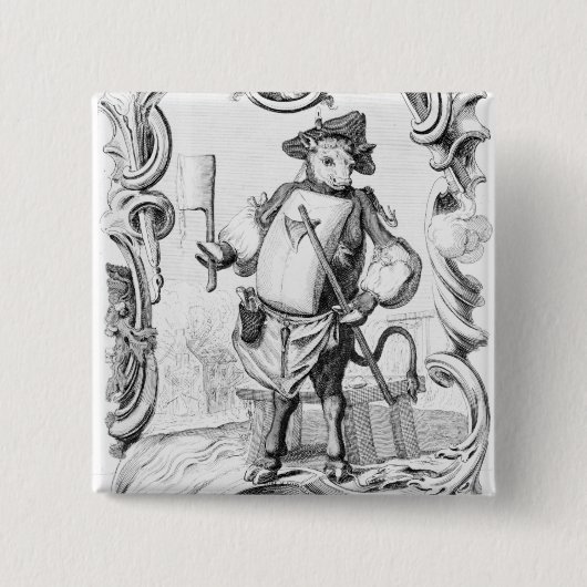 Der Metzger, veröffentlicht 1746 Button (Vorderseite)
