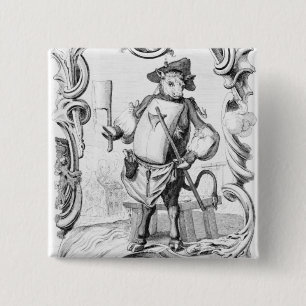 Der Metzger, veröffentlicht 1746 Button