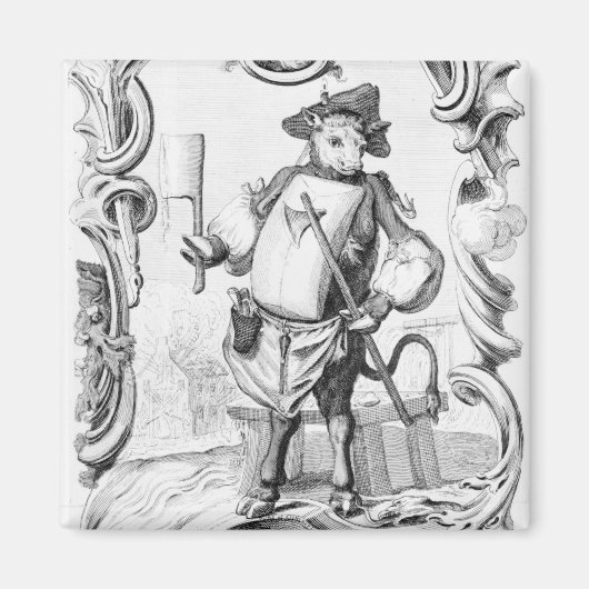 Der Metzger, veröffentlicht 1746 Magnet (Vorne)