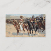 Der mexikanische Major von Frederic Remington Visitenkarte (Rückseite)
