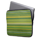 Der mexikanische Stoff mit grünen Streifen Laptopschutzhülle (Vorderseite Links)
