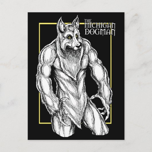 Der Michigan Dogman Postkarte (Vorderseite)