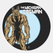 Der Michigan Dogman Runder Aufkleber (Vorderseite)