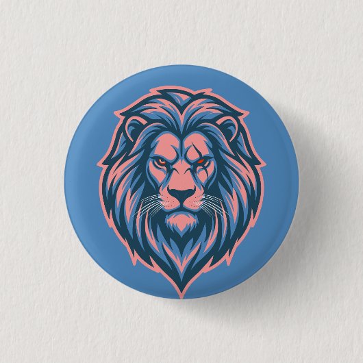 Der Mighty Lion - 'Retro-Warfare' Legacy Button (Vorderseite)