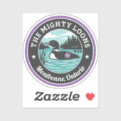 Der Mighty Loons Lila Aufkleber (Blatt)