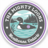 Der Mighty Loons Lila Aufkleber (Vorderseite)