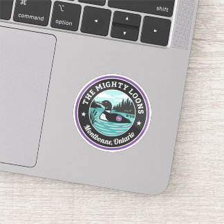 Der Mighty Loons Lila Aufkleber
