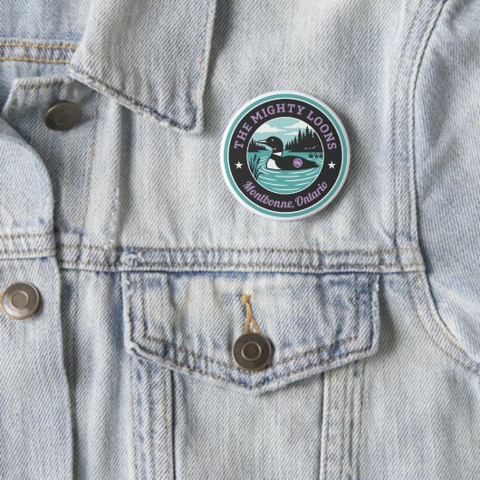 Der Mighty Loons Türkis-Button Button (Beispiel)
