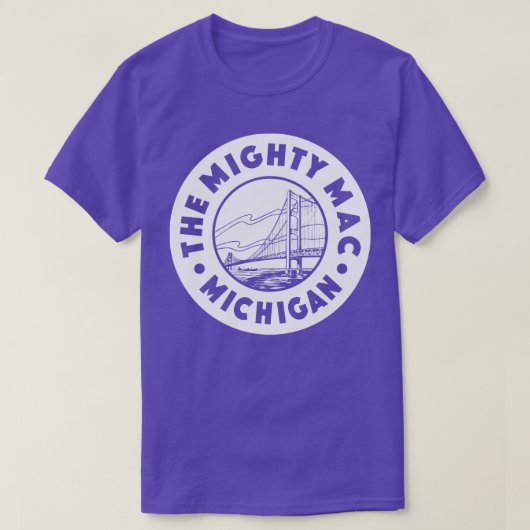 Der Mighty Mac Michigan Circle White T-Shirt (Design vorne)