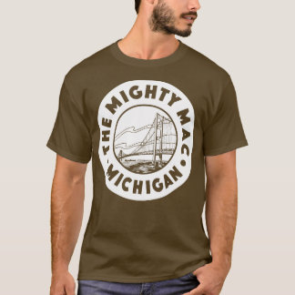 Der Mighty Mac Michigan Circle White T-Shirt