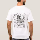 Der Mikromanager: Lebendiger Border Collie T-Shirt (Rückseite)