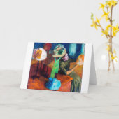 Der Milchladen, Edgar Degas Karte (Gelbe Blume)