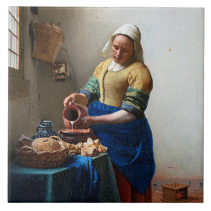 Der Milchmädchen Johannes Vermeer Fliese