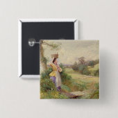 Der Milkmaid, 1860 Button (Vorne & Hinten)