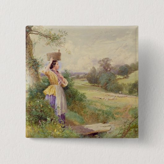 Der Milkmaid, 1860 Button (Vorderseite)