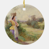 Der Milkmaid, 1860 Keramikornament (Hinten)
