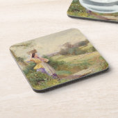 Der Milkmaid, 1860 Untersetzer (Linke Seite)