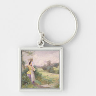 Der Milkmaid, 1860 (w/c auf Papier) Schlüsselanhänger