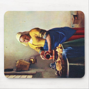 Der Milkmaid [1]. Durch Johannes Vermeer Mousepad