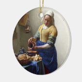 Der Milkmaid, c.1658-60 (Öl auf Leinwand) Keramikornament (Links)