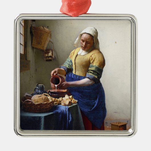 Der Milkmaid, c.1658-60 (Öl auf Leinwand) Ornament Aus Metall (Vorne)