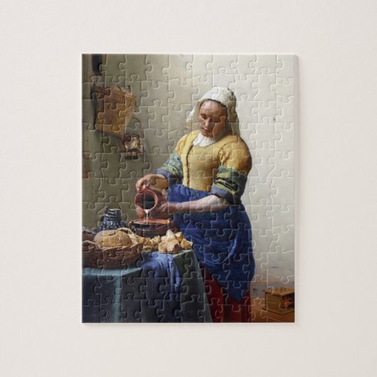 Der Milkmaid, c.1658-60 (Öl auf Leinwand) Puzzle (Vertikal)