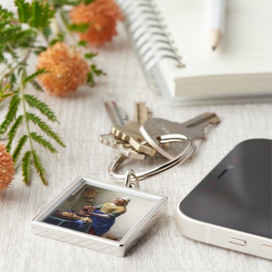 Der Milkmaid, c.1658-60 (Öl auf Leinwand) Schlüsselanhänger (Seite)