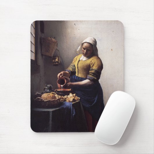 Der Milkmaid durch Johannes Vermeer Mousepad (Mit Mouse)