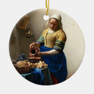 Der Milkmaid, Jan. Vermeer Keramik Ornament