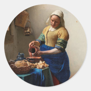 DER MILKMAID RUNDER AUFKLEBER