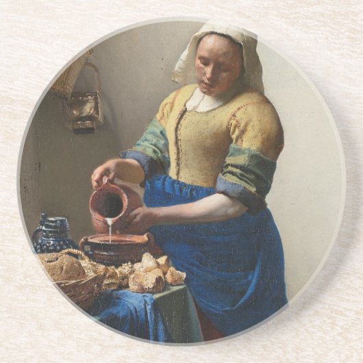 Der Milkmaid Sandstein Untersetzer (Vorne)