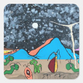 DER MILKY-WEG QUADRATISCHER AUFKLEBER (Vorderseite)