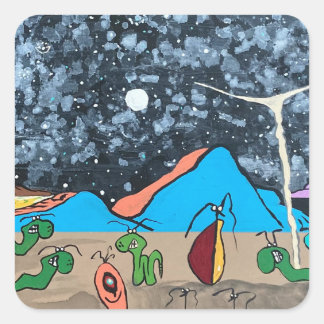 DER MILKY-WEG QUADRATISCHER AUFKLEBER